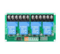 Aramox Module de Relais à 4 Canaux, Carte de Relais 30 A Isolée par Optocoupleur, Actionneur Haut et Bas, AC250 V DC30 V, 5 12 24 pour le Contrôle Industriel IoT de l'automatisation PLC (24V)