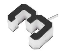 Aramox Numéro de Porte Lumineux, Panneau d'adresse LED PC ABS en Acrylique, Rétroéclairage Chaud, Design Noir et Blanc, Conforme à la Norme IP44, Numéro de Maison Filaire pour Porte d'entrée