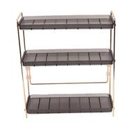 Aramox Organisateur de Maquillage à 3 Niveaux, étagère de Rangement pour Soins de la Peau en Acier à Haute Teneur en Carbone et PET, Présentoir de Parfum de Comptoir 36,6 X 13 X 42 Cm, pour Commode de