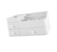 Aramox Organiseur de Cosmétiques, Organiseur de Maquillage en Plastique avec Tiroirs, Mallette de Rangement de Bureau 34 X 21,6 X 15,2 Cm, Disposition Spacieuse, 2 Tiroirs pour vanité, Chambre à