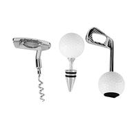 Aramox Ouvre-bouteille en Alliage de Zinc, Ensemble d'ouvre-bière et de Vin 12 X 7 X 4 Cm et 10,8 6,3 1,5 Cm, Poignée Ergonomique, Design doré Portable pour Fête de Mariage, Bar, Usage Domestique