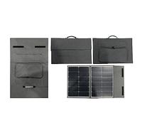 Aramox Panneau Solaire Pliable 150W, 29.7V Monocristallin (gris foncé) | Conception portable légère de 7,49 lb, technologie d\'enroulement perforé en métal, IP65, ports de sortie 5 en 1 pour