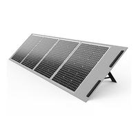 Aramox Panneau Solaire Pliable 150W, 29.7V Monocristallin (SILVER) | Conception portable légère de 7,49 lb, technologie d\'enroulement perforé en métal, IP65, ports de sortie 5 en 1 pour