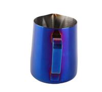 Aramox Pichet à Mousse de Lait en Acier Inoxydable, 350 Ml, avec Bec Verseur intégré pour la Fabrication du café au Lait, à Domicile (BLUE)