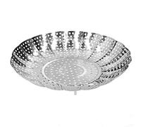 Aramox Plaque de Cuisson à la Vapeur en Acier Inoxydable, Plateau de Cuisson à la Vapeur Rétractable de 10,2 Pouces, Support Pliable Extensible pour Casseroles, Légumes, Fruits, œufs, Boulettes,