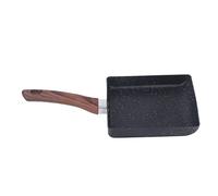 Aramox Poêle à Frire Tamagoyaki, Poêle à Omelette Japonaise Antiadhésive en Aluminium avec Poignée Phénolique, Large Base Chauffante pour œufs, Crêpes, Sandwichs, Cuisine à Domicile, Petit-déjeuner
