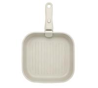 Aramox Poêle à Griller Antiadhésive Ti Grill 26 Cm avec Poignée Amovible, Chauffage Uniforme, Antiadhésive, Cuisson Intérieure pour Steak, Bacon, Légumes au Gaz, Induction électrique