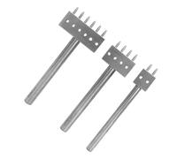 Aramox Poinçon en Acier et Cuir pour Espacement, Ensemble de 2 4 6 Dents | Disposition uniforme des trous pour les sangles de ceinture, options de 4 mm 5 mm 6 mm 8 mm, artisanat de couture à la
