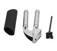 Aramox Presse-Ail, Broyeur à Ail en Acier Inoxydable 304, Finition Miroir avec Poignée Antidérapante, Hachage Uniforme, éplucheur en Silicone Inclus, Outil de Cuisine de 4,9 Pouces et 7,7 Pouces