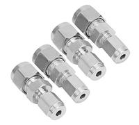 Aramox Raccord de Tube de Compression Adaptateur de Tube de Compression en Acier Inoxydable 4 Pièces Convertisseur à Double Virole Φ4 Φ6 pour la Réduction de Tuyau d' d'eau Installation Rapide