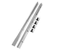 Aramox Rail Coulissant Linéaire SBR16 750 Mm, Guide de Roulement Linéaire en Acier au Carbone avec étanchéité Réglable du Curseur, Arbre Revêtu HRC62 pour Routeurs CNC, Moulins, Tours