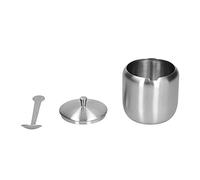 Aramox Récipient à Sucre Sucrier en Acier Inoxydable 304 370 Ml Poli ou brossé avec Cuillère Facile à Nettoyer pour Comptoir de Cuisine, Rangement de Bar à café