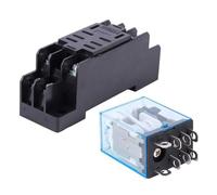 Aramox Relais 8 Broches Module Ensemble, DC 24V LY2NJ 10 Packs | Structure de contact 2NO 2NC, commutation haute vitesse 20 ms, 18 000 cycles/heure, indice 10 A 250 VAC, automatisation du