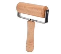 Aramox Rouleau à Pizza en Bois avec Cadre en Bois de Hêtre et Acier Inoxydable, Finement Polie, Prise Facile pour Pizza, Gâteau, Pâte à Biscuits dans les Cuisines et les Pâtisseries