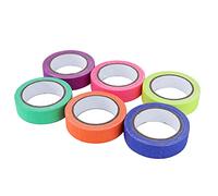 Aramox Ruban Adhésif en Tissu Fluorescent, 6 Couleurs, 15 Mm X 5 M, Finition Mate, Haute Adhérence, Retrait Propre pour la Décoration de la Maison, Marquage d'avertissement de Performance sur Scène