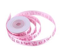 Aramox Ruban de Fête Prénatale en Polyester et Satin, 9,1 M, 20 Mm, imprimé « It's a Boy Its a Girl » pour Emballage Cadeau, Décoration de Gâteau, Nœuds pour Cheveux, Fournitures de Fête de Baptême