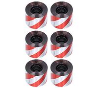 Aramox Ruban Réfléchissant Anti-Oiseaux Ruban de Dissuasion des Oiseaux Film Polyester Paquet de 6 Double Face Argent Rouge 4,8 Cm X 80 M Réfléchissant la Lumière Contrôle des pour Jardin Verger