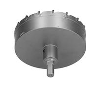 Aramox Scie Cloche à Dents en Carbure, Scie Cloche en Carbure avec Ressort de Guidage et clé, Lame Pointue, Dents Continues pour le Perçage du Bois sur Plaque Métallique en Acier Inoxydable (100mm)