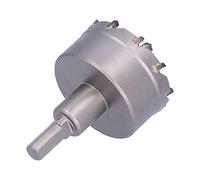 Aramox Scie Cloche en Acier Rapide, 3 Lames, Angle d'inclinaison, Profondeur de Travail de 25 Mm, Tige de 10 Mm pour Ouvertures Métalliques dans la Plaque d'Acier en Fonte, Acier Inoxydable épais