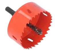 Aramox Scie Cloche HSS avec Mandrin, Coupe-trou HSS 80 Mm, Dents, Trous d'éjection de Copeaux, Arbre à Ressort, Profondeur de Coupe 32 Mm pour Métal Souple, Bois, PVC, Plastique, Plaques de Plâtre