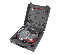 Aramox Scie Cloche Réglable en Acier au Carbone, Coupe-cloche de 40 à 200 Mm avec Couvercle Anti-poussière en ABS, Profondeur de Coupe de 19 Mm, étui de Rangement pour les Utilisateurs de Cloisons