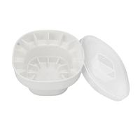 Aramox Seau à Glace Pliable en Silicone, Seau à Glace Portable avec Rainure Verseuse, Gain de Place, Refroidisseur de Boissons pour Fête, Pique-nique, Camping, Table ou Armoire (Blanc crème)