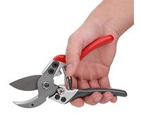 Aramox Sécateur Manuel en Acier, Tête Coudée de 7,8 Pouces avec Mécanisme à Ressort, Lame Fine Polie, Poignée Antidérapante pour bonsaï, Fleurs, Arbres Fruitiers et Plantes