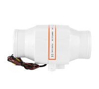 Aramox Souffleur D'air de Cale Marine pour Salles des Machines de | Ventilation à haut débit de 130 Cfm, construction en ABS blanc et tirage de 2,5 A, ventilateur en ligne compact pour les