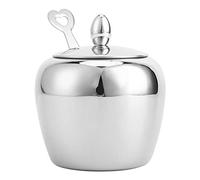 Aramox Sucrier en Acier Inoxydable 304 avec Couvercle et Cuillère, Récipient d'assaisonnement Poli Miroir 8,5 Cm X 10 Cm pour Sucre, Sel, Poivre, épices dans la Cuisine de la Maison, café Buffet