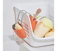 Aramox Support d'évier Suspendu, Porte-éponge, Panier d'évier de Cuisine en TPR, 13 X 8,2 X 5,5 Cm, Fond de Vidange Creux, Rangement Suspendu pour éponges dans l'évier de Cuisine (GREY)