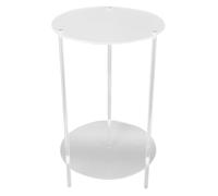 Aramox Table d'appoint en Acrylique Transparent, Table d'appoint en Acrylique à 2 Niveaux, Plateau Rond 19,7 X 11,8 Pouces avec Design Transparent, Rangement Compact, Assemblage Facile pour