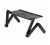Aramox Tablette Portable en Aluminium avec Évents de Refroidissement, | Plateau de Lit Pliable avec Support de Souris, Cadre en Alliage D'aluminium, Angle 360° et Hauteur 48 Cm, Charge 25 Kg,