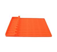 Aramox Tapis d'outils de Plaque de Cuisson en Silicone, Tapis d'étagère Latérale de Gril en Silicone de qualité Alimentaire 15,9 X 11,8 Pouces, 8 Fentes Résistant à la Chaleur, Facile à Nettoyer