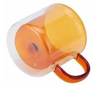 Aramox Tasse à café Double Couche en Verre Borosilicate, Tasse à Lait, Transparente, avec Poignée, Facile à Nettoyer, Polie, pour la Maison, le café, l'hôtel, le Salon de thé, Vert Clair, 250 Ml