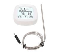 Aramox Thermomètre de Cuisine Numérique avec Minuterie, 9 Aliments | Sonde à écran Tactile pour Griller, Rôtir, Plage de -4 ℉ à 572 ℉, Boîtier ABS, Alarme de Compte à Rebours