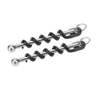 Aramox Tire-bouchon en Acier Inoxydable avec Porte-clés, Ouvre-bouteille Portable, Lot de 2, Poignée Ergonomique, Traction Rapide pour la Cuisine, le Camping, les Pique-niques, les Restaurants, les
