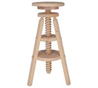 Aranaz | Tabouret pivotant | Tabouret Rond en Bois | Hauteur réglable | Idéal pour la Maison, la Salle à Manger, la Cuisine ou Le Jardin | Fabriqué en Bois de pin | Finition avec Vernis | 29 x 29 x