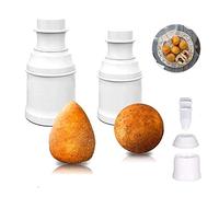 Arancini Maker Lot de 2 moules à boules de riz faits maison pour boulettes de viande farcies faites à la main, moule à bento polyvalent (pointe + ronde)