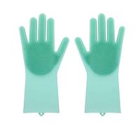Aranticy Coque en Silicone Brosse de Nettoyage à récurer Gants Moufles, 1 Paire Réutilisable Lavage éponge à récurer Magic Gant de Nettoyage pour Plat à Laver/Toilettage/de Voiture à Laver/Ménage