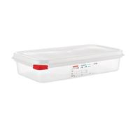 Araven 03352 PP Lot de 4 boîtes alimentaires avec couvercle GN 1/3 2,5 l Poignée 65 mm
