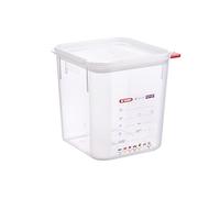Araven Récipient carré transparent en polypropylène 4 l avec couvercle 195 x 195 x 190 cm