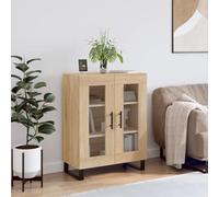 Arborthrum Buffet debout - Armoire latérale de rangement - Multifonction - Commode - Meuble d'appoint - Armoire à tiroirs - Chêne Sonoma - 69,5 x 34 x 90 cm
