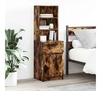 Arborthrum Table de chevet, table de chevet, table d'appoint, table basse, table de lampe pour chambre à coucher, salon, bureau, chêne fumé, 39 x 35 x 125 cm, matériau en bois