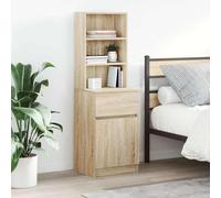 Arborthrum Table de chevet, table de chevet, table d'appoint, table d'appoint, table basse pour chambre à coucher, salon, bureau, chêne Sonoma 39 x 35 x 125 cm, matériau en bois