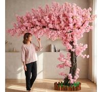 Arbre à Fleurs De Cerisier Artificiel De Couleur Rose PâLe, Fabriqué à La Main,RéAliste, Compatible FêTes Et Jardin,Disponible Tailles 1.2m à 3m,A,1.2x1m