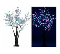 Luminea Arbre à LED, 180 cm avec 336 fleures lumineuses multicolores - IP44