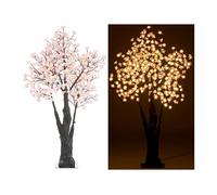 Luminea Arbre à LED, Cerisier 150 cm avec 384 fleurs lumineuses blanc chaud - IP44