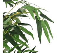 Arbre artificiel en bambou avec 380 feuilles, 80 cm de hauteur, vert en bambou et fibre textile, plante artificielle facile d'entretien dans un pot en plastique pour salon, bureau, balcon et jardin