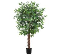 Arbre Artificiel Plante Artificiel ficus Hauteur 1,2 m Tronc Branches Liane Lichen Feuilles Grand réalisme