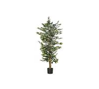 Arbre artificiel plante artificiel ficus hauteur 1,5 m tronc branches liane lichen feuilles grand réalisme pot inclus